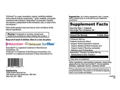 MycoPrebiotic Blend™ - IBS Prebiotic + Butyrate Support - 60 Capsules