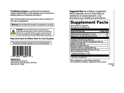 YeastBalance Support™ - 9-Ingredient Candida Support Formula - 90 Capsules